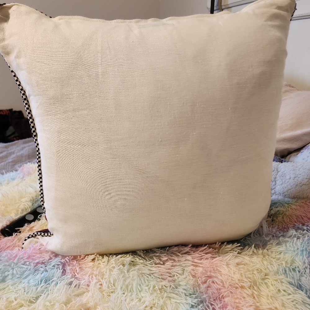 MacKenzie-Childs Zanskar Square Pillow Retro Striped 22 X 22 - Picture 3 of 6